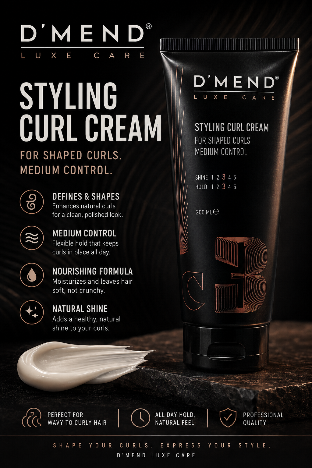 D´MEND LUXE CARE Styling Curl Cream